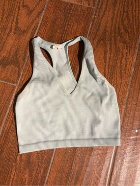 FP Movement by Free People Mint Ribbed Racerback Crop Top
